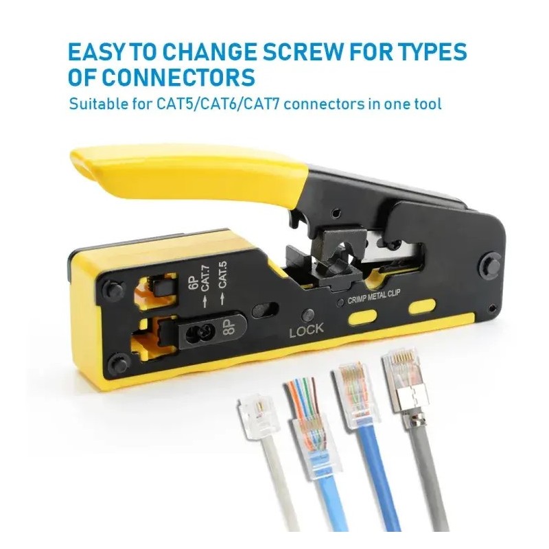 Pass Through RJ-45 Crimping Tool